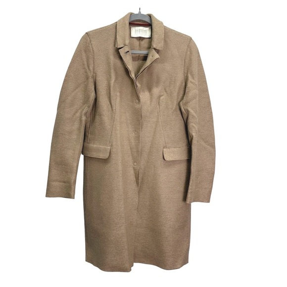 Harris Wharf London Women's Pressed Wool Coat Single Breasted Unlined Size S - Picture 1 of 12